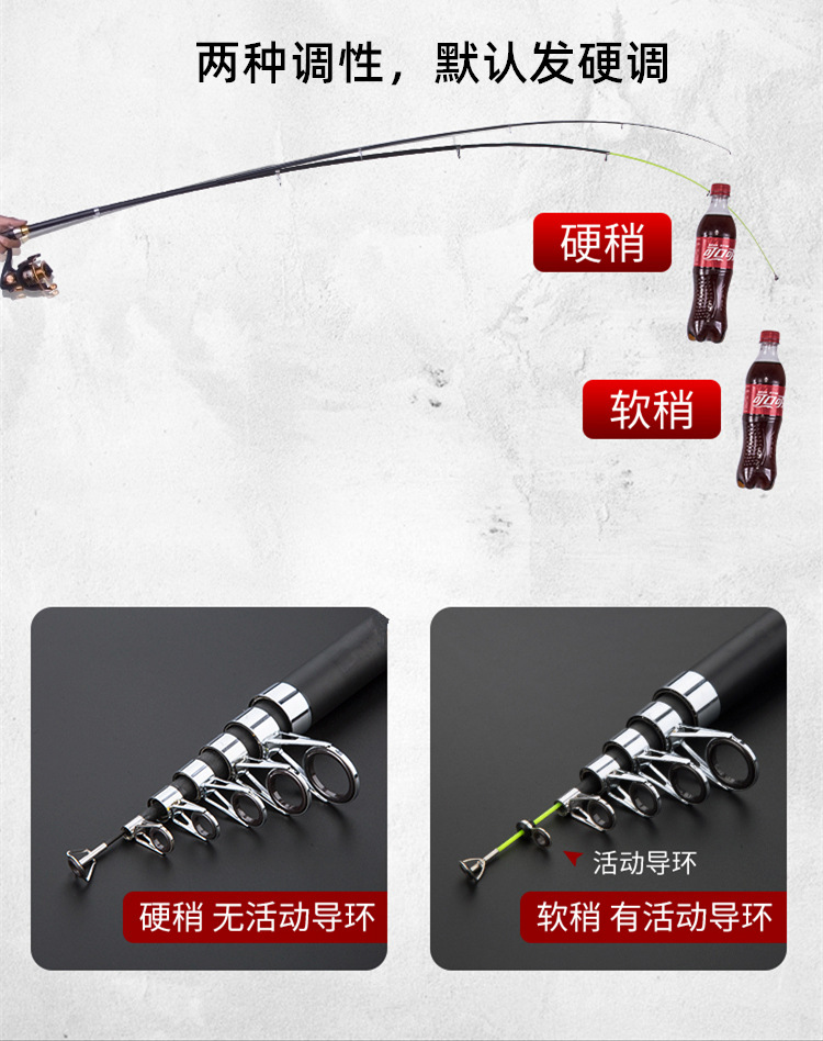 Sea Fishing Rod Factory Wholesale Fishing Rod Frp Casting Rods 2.1 M 3.6 M Telescopic Fishing Rod Tossing Telescopic Fishing Rod Fishing Gear Wholesale