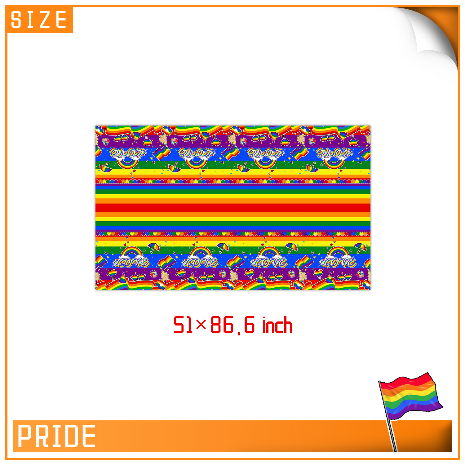 Pride Pride Festival Theme Party Decoration Tableware Set 12-Person Disposable Party Paper Pallet Tissue Tablecloth