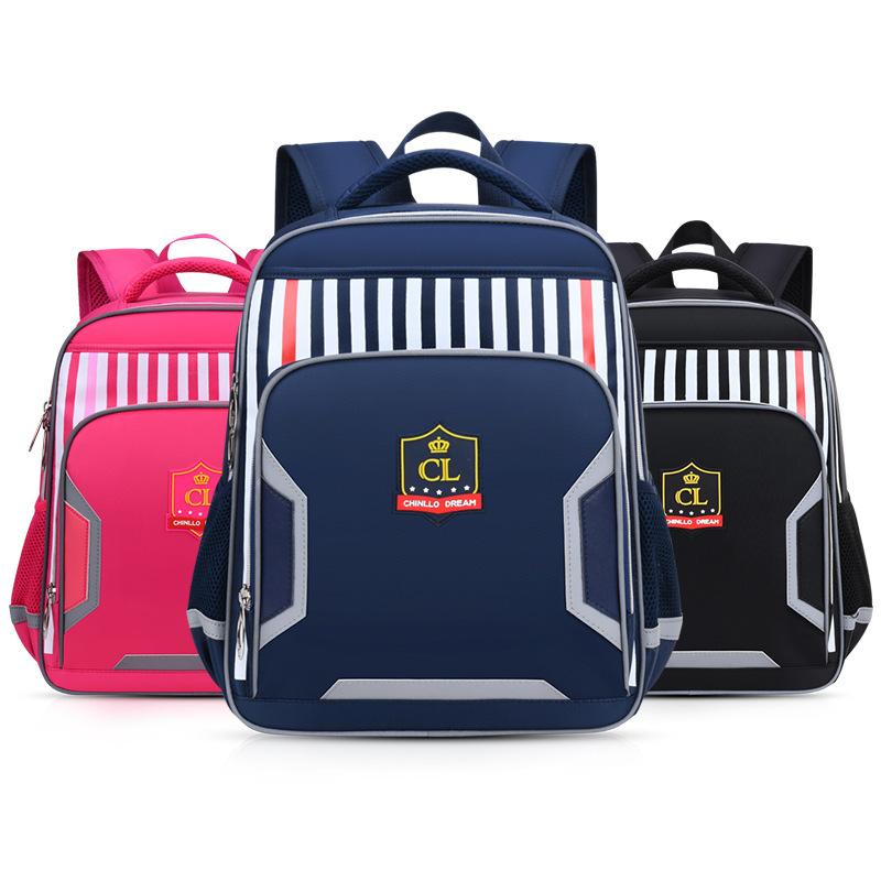 New Preppy Style Schoolbag Primary School Spine Protection Burden Alleviation Backpack Large Capacity Outdoor Children's Waterproof Backpack