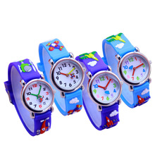 厂家批发儿童手表卡通手表3D动漫飞机卡通防水石英手表