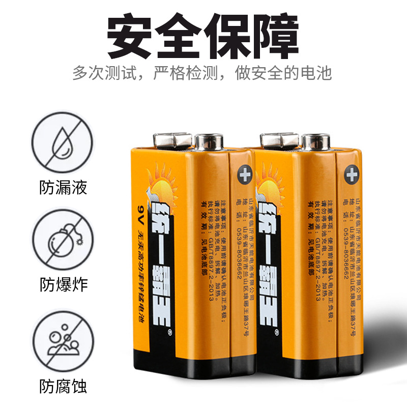 Factory Wholesale 9V Battery Zinc Manganese Dry Battery Carbon Measuring Instrument Microphone Nine Volt Tube Battery 9V Wholesale and Retail