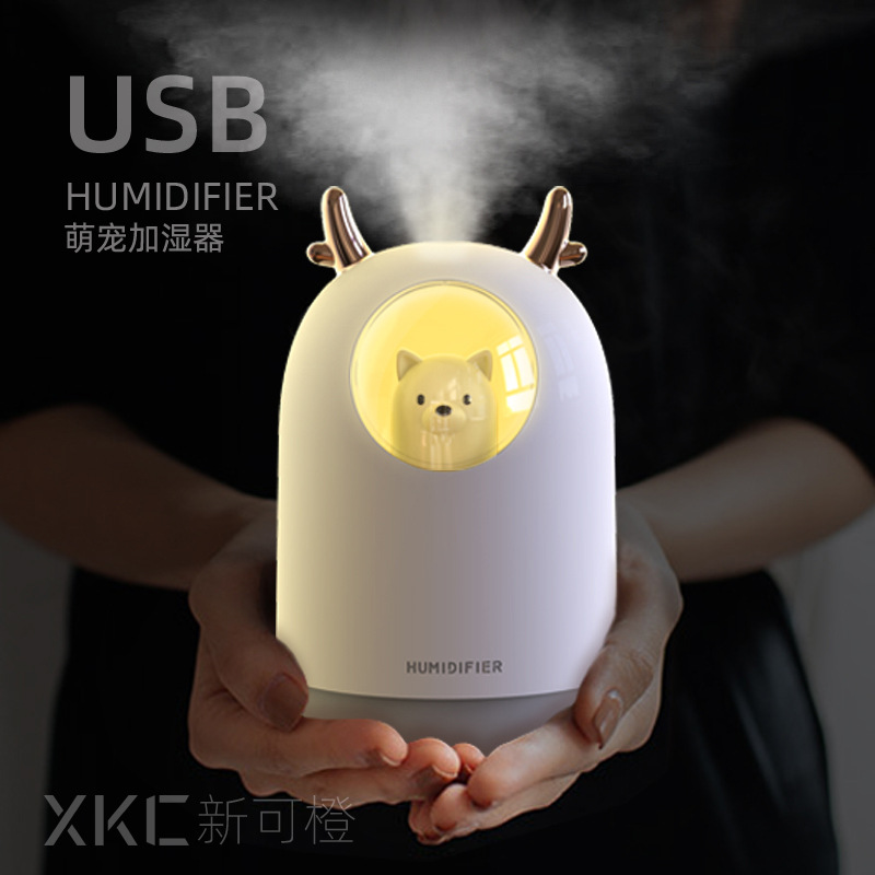 创意萌宠usb迷你加湿器家用卧室静音小型桌面空气喷雾 跨境批发