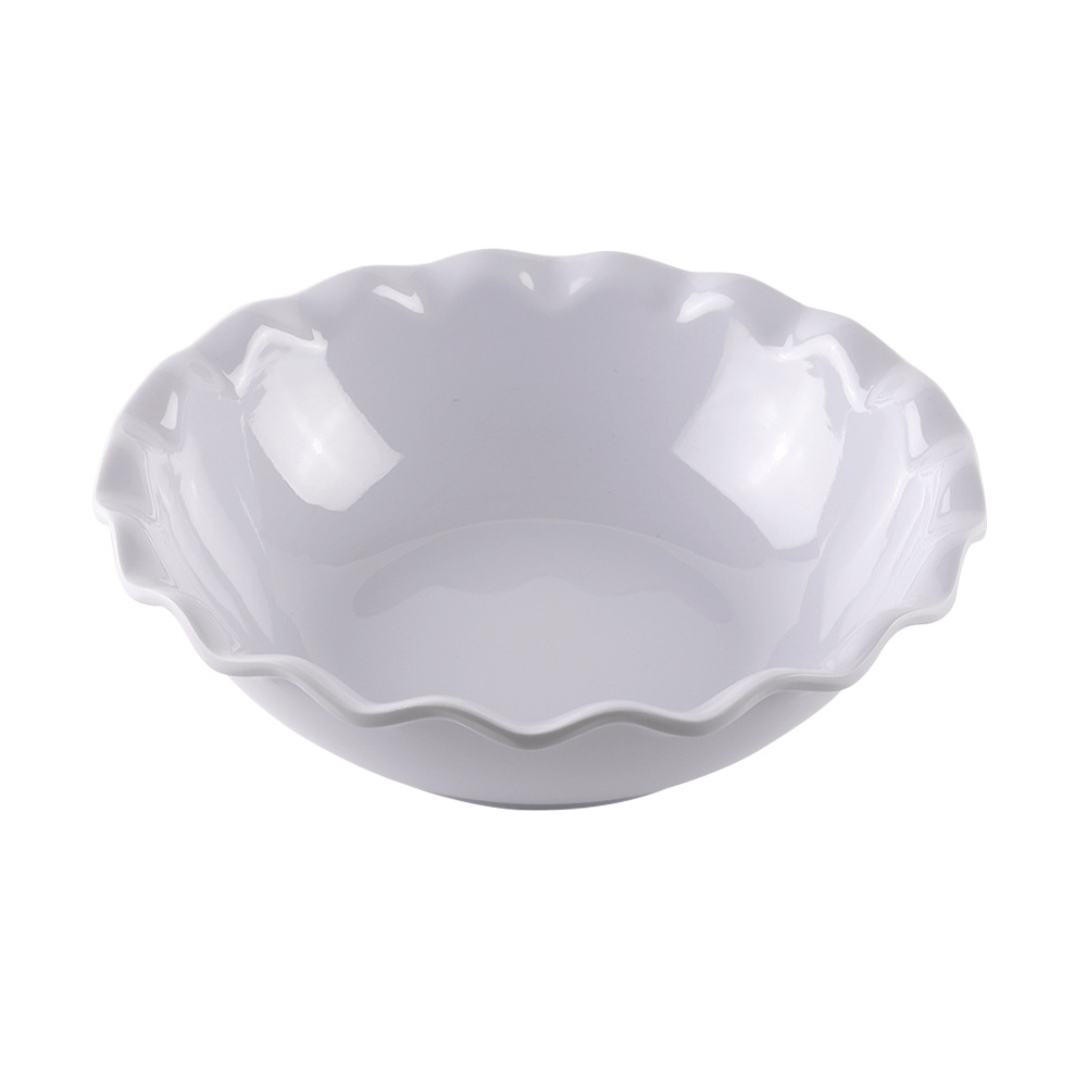 Melamine Soup Bowl Good-looking 10-Inch Wavy Side Salad Service Bowl Salad Serving Bowl Foreign Trade Wholesale