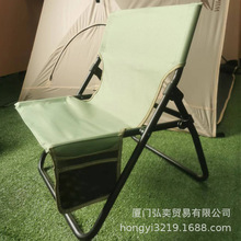 新款户外折叠椅子便携式休闲沙滩椅高端轻奢露营帆布钓鱼椅子