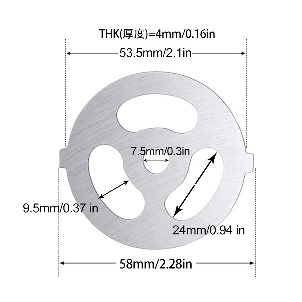 Stainless Steel Knife Mesh Blade Sausage Filler Universal Cutter Plate Double-Edged Fine-Toothed Comb Orifice Plate