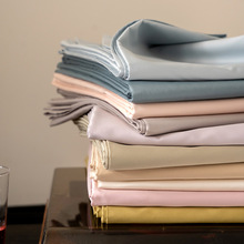 日式良品高端100支长绒棉床单 纯棉贡缎简约纯色双人床笠保护罩