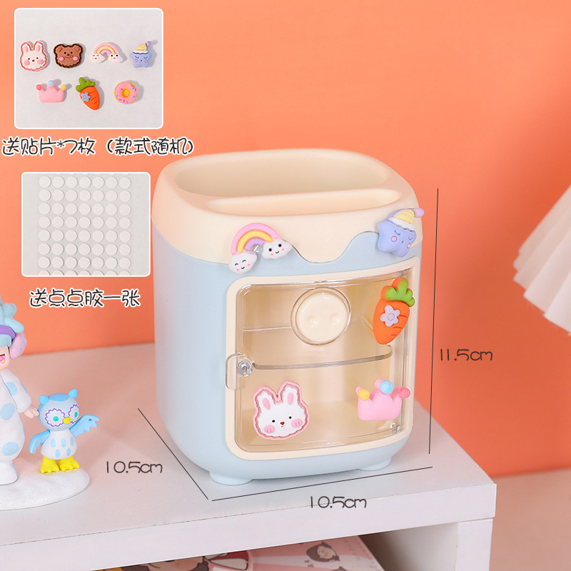 Cartoon Piggy Pen Holder Ins High-Looking Multi-Grid Student Girl Cute Multi-Functional Storage Box Desktop Stationery Box