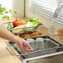 不锈钢水槽沥水篮厨房水池伸缩洗菜盆沥水架多功能餐具碗筷沥水架