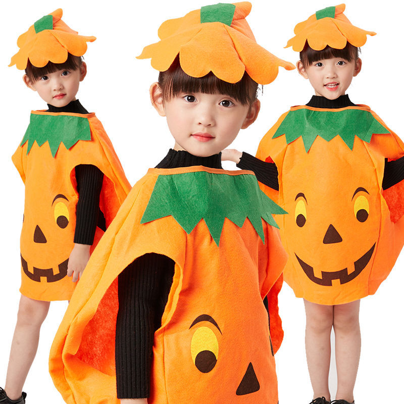 万圣节儿童服装女童男童南瓜服套装幼儿园化妆舞会演出道具服