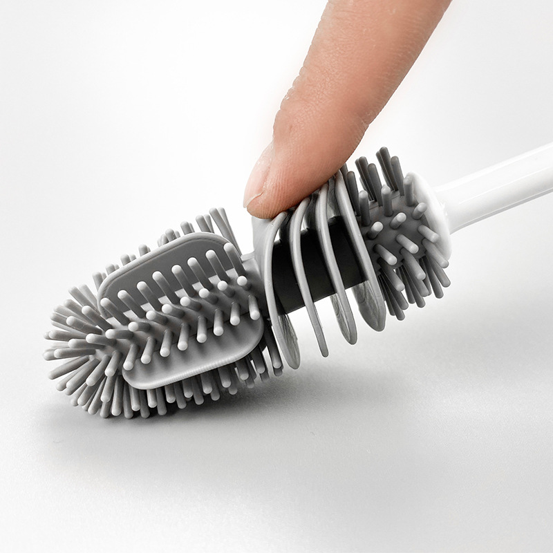 Silicone Cup Brush Long Handle Water Cup Brush No Dead Angle Cleaning Long Handle Brush Cup Washing Brush Remove Tea Stains Cleaning Brush