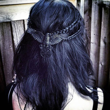 Unique Viking Black Oversized Crow Hair Clip Accessories跨境