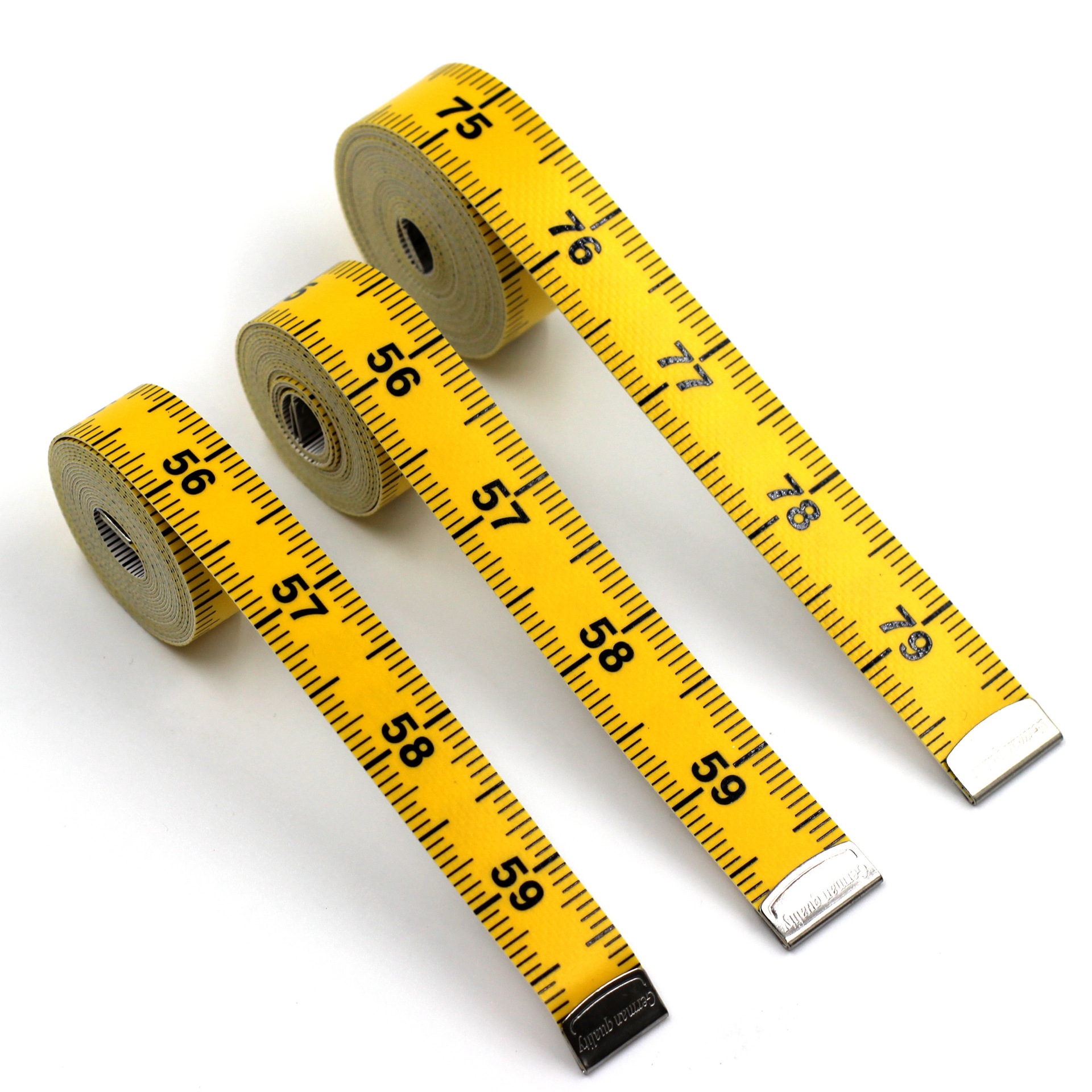 量衣软尺厘米in刻度清晰卷尺品质黄白双面皮尺英寸尺宽新款服装尺