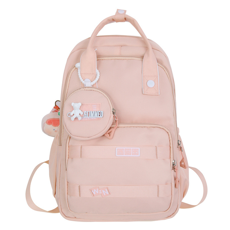 Mori Style Fresh Casual Fashion Backpack Trendy Solid Color Backpack Junior High School Student Schoolbag Wholesale