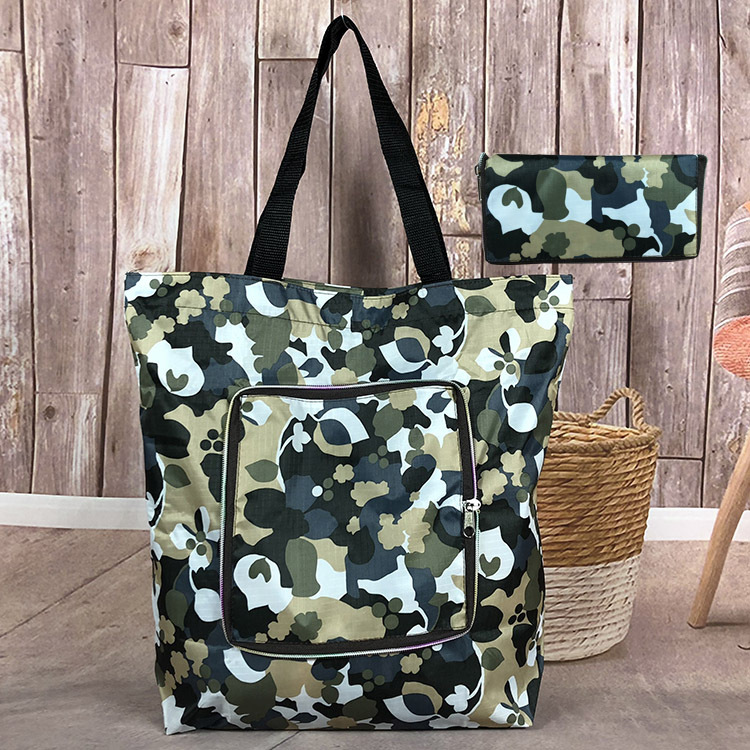 卡通拉链环保购物袋防水折叠买菜包超市折叠包外出手提袋旅行兜子