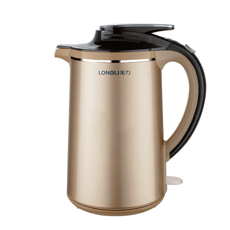 Longli LL-8801 Double-Layer Anti-Scald Stainless Steel Automatic Power-off Thermal Insulation Electric Kettle 1.8L 1850W Electric Heating