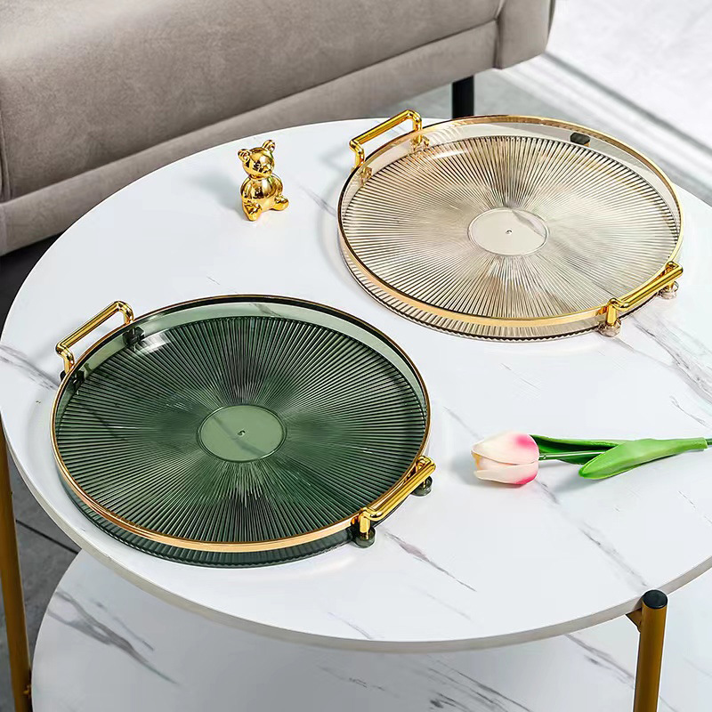 Affordable Luxury Style Phnom Penh round Plastic Tray Household Water Cup Storage Tea Cup Storage Tray Beauty Salon Commercial Tea Water Cup Tray