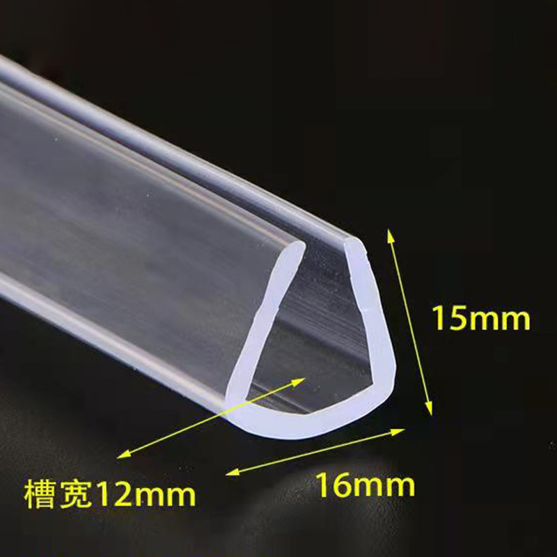 Direct Sales U-Shaped Transparent Table Edge Sealing Strip Glass Table Edge Banding Household Rubber Strip Child Protection Transparent Strip