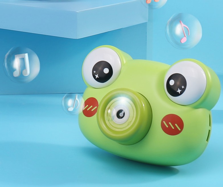 按键泡泡机全自动儿童声光吹泡泡机卡通青蛙音乐灯光泡泡玩具抖音