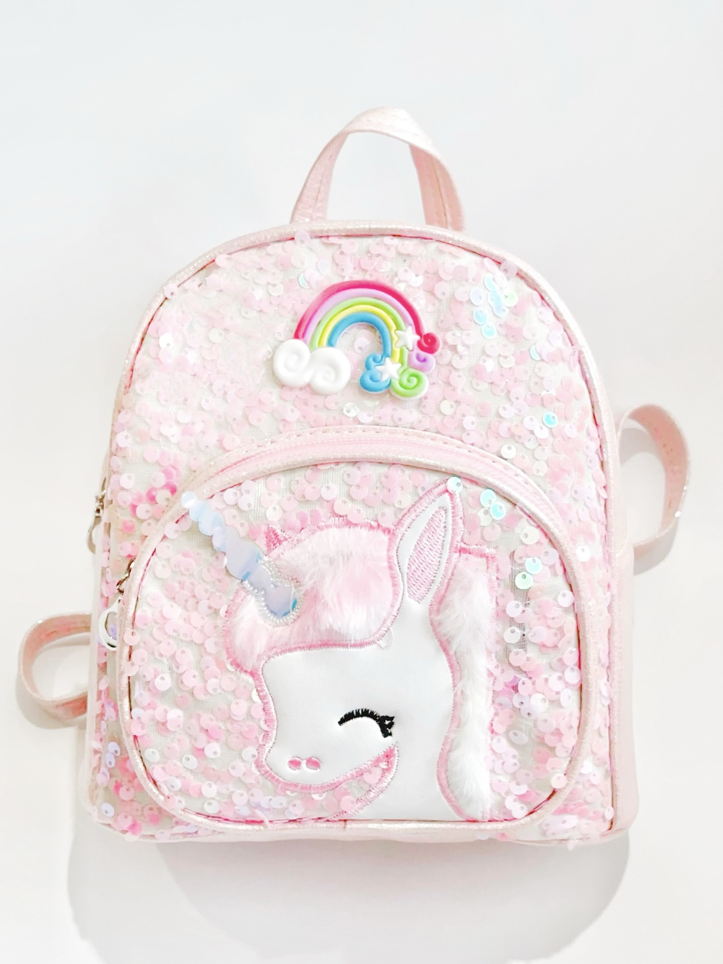 Children's Backpack 2023 New Sequined Embroidered Unicorn Backpack Kindergarten Girls Cute Cartoon Schoolbag