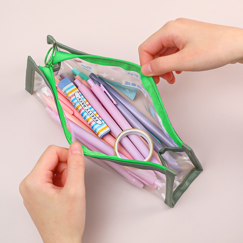 Transparent Pencil Case Boys and Girls Simple Large Capacity Junior High School Exam Stationery Case Good-looking Primary School Stationery Box