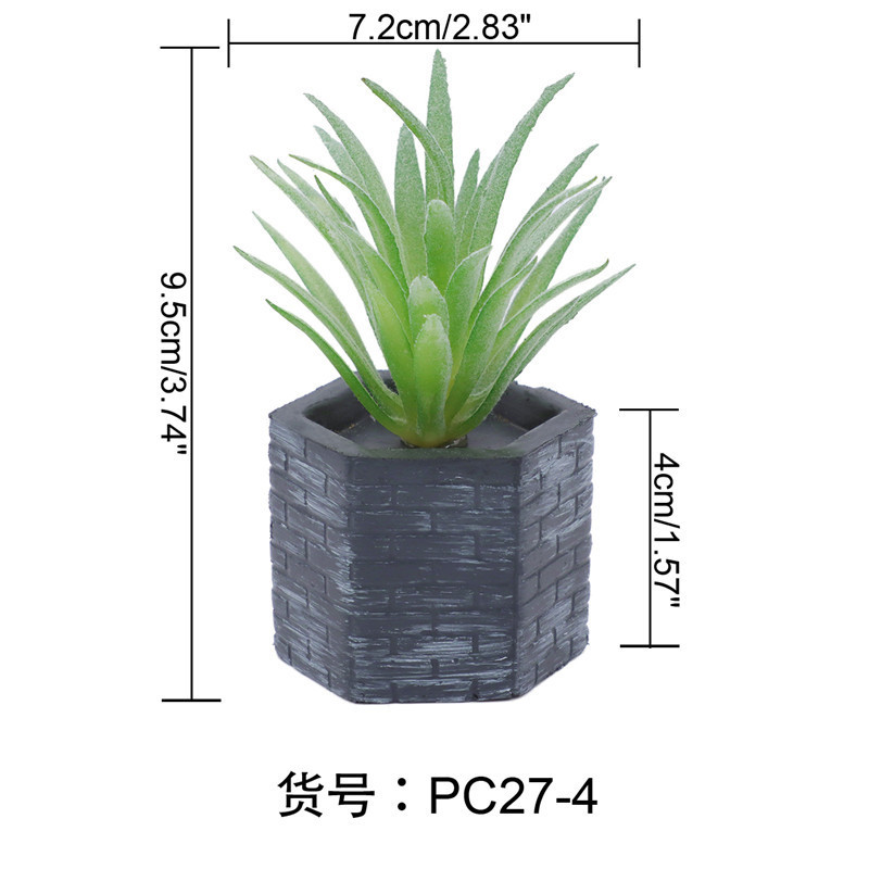 Cross-Border Supply Retro Artificial Succulent Pant Potted Plant with Magnet Can Absorb Refridgerator Magnets Artificial Flower Succulent Micro Landscape