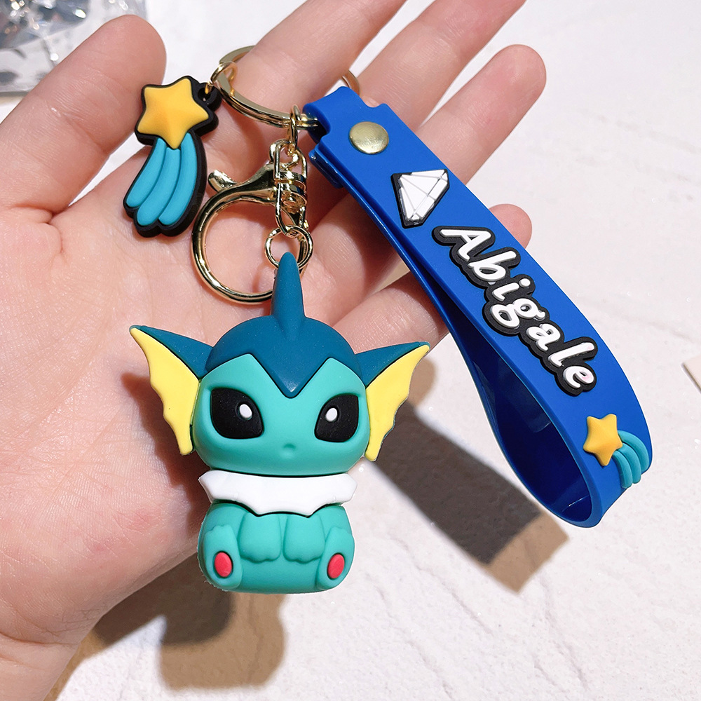 Magic Baby Elf Keychain Cartoon Pikachu Key Ring Accessories Cute Schoolbag Pendant Gift Wholesale