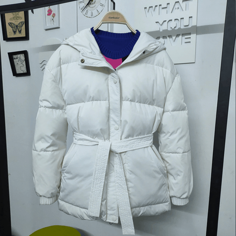 羽绒服女短款面包小个子2023新款秋冬季时尚轻薄冬装外套连帽