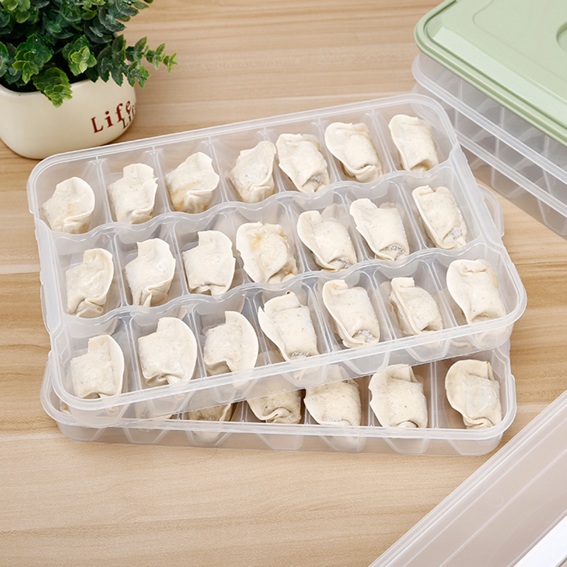 家用饺子盒冰箱冷冻专用大容量密封保鲜多层速冻食物馄饨收纳盒子