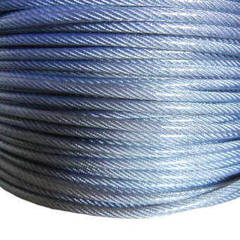 0涂塑钢丝绳 镀锌透明皮钢丝绳