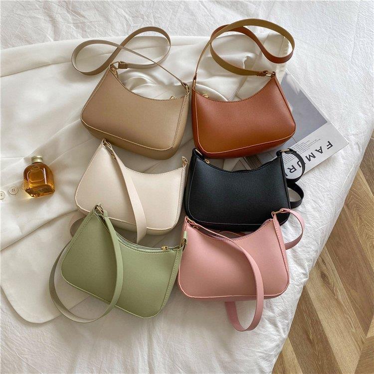 Hong Kong Style Fashion Tote New Small Square Bag Western Style Textured One-Shoulder Bag Fashion Women's Bag Underarm Bag