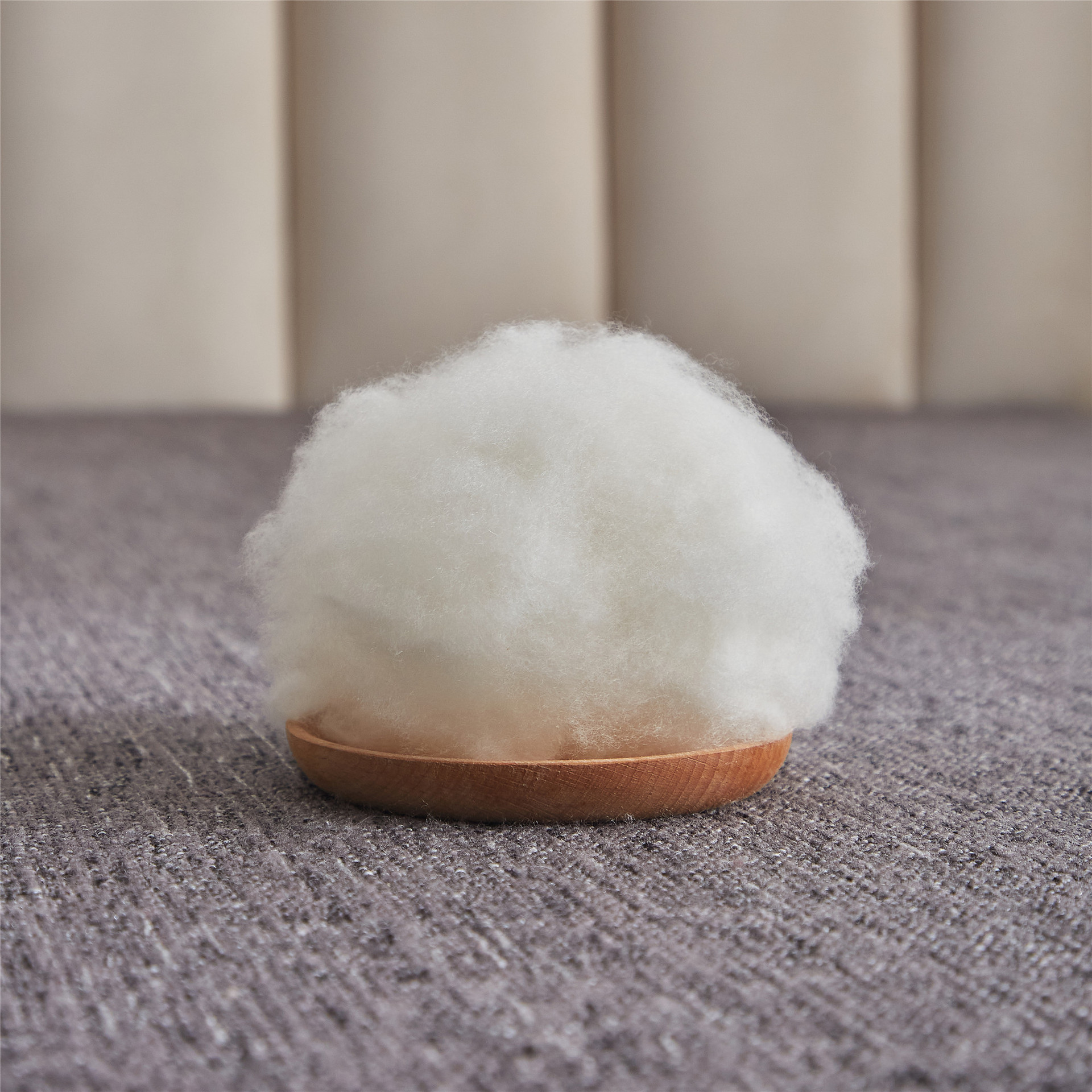 【现货拿样】山羊绒填充物蓬松柔软精梳羊毛原料家纺填充纤维