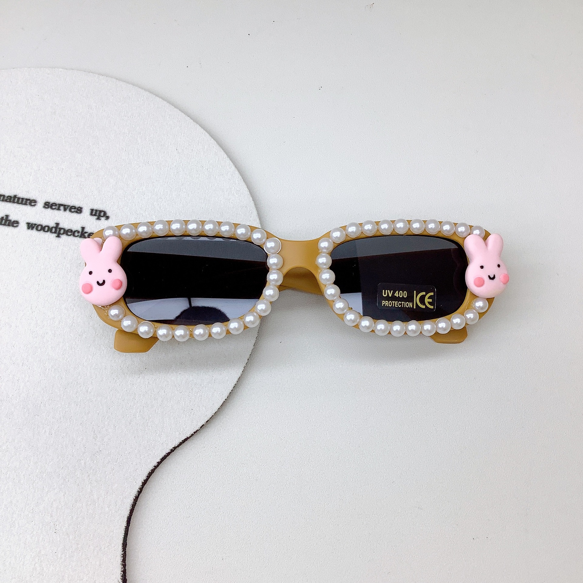 New DIY Fashion Kids Sunglasses Small Square Box Trendy Rabbit Cute Baby Sunglasses Sun-Proof Glasses