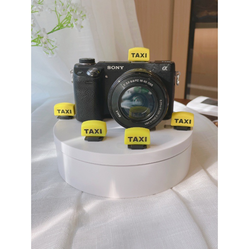 士黄色taxi相机闪光灯保护盖热靴适用佳能索尼康微单反通用