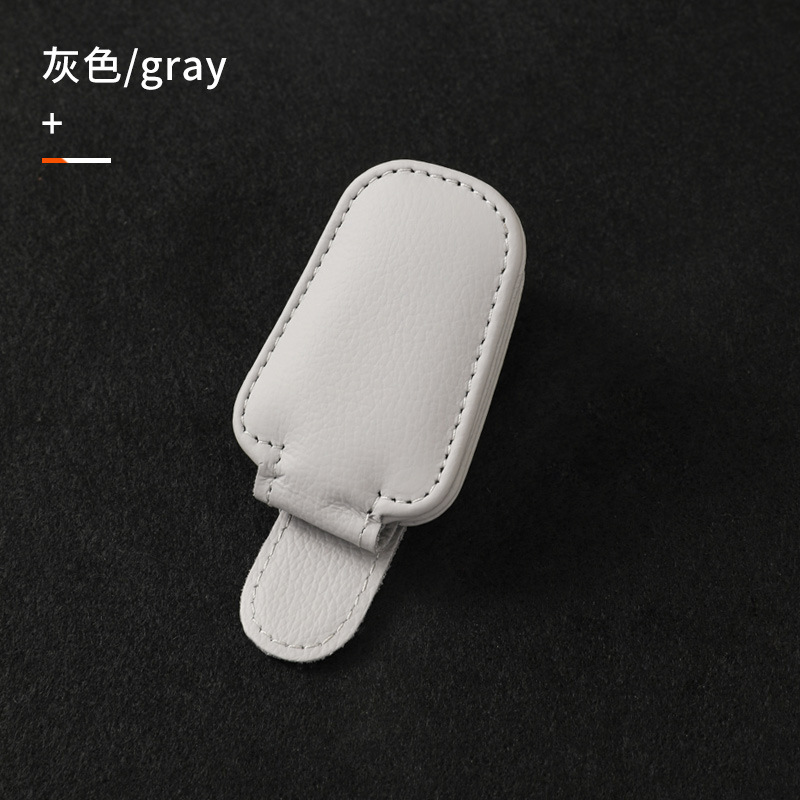 Sun Visor Storage Multifunctional Leather Car Glasses Case Car Sunglasses Clamp Car Supplies Car Glasses Clip