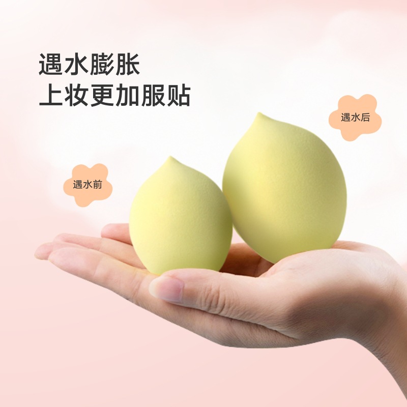 Czel Live Popular Cute Fruit Shape Cosmetic Egg Sets of Boxes Wet and Dry Dual-Use Drop Shape Beauty Blender Wholesale