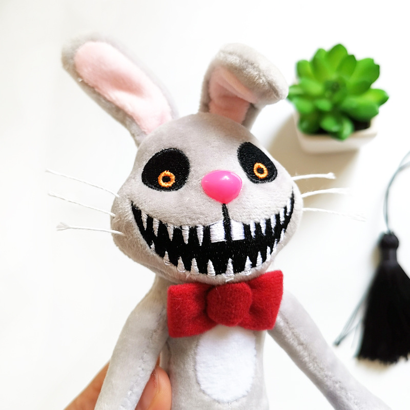 跨境新品恐怖游戏mr. hopps playhouse周边小兔子公仔毛绒玩具