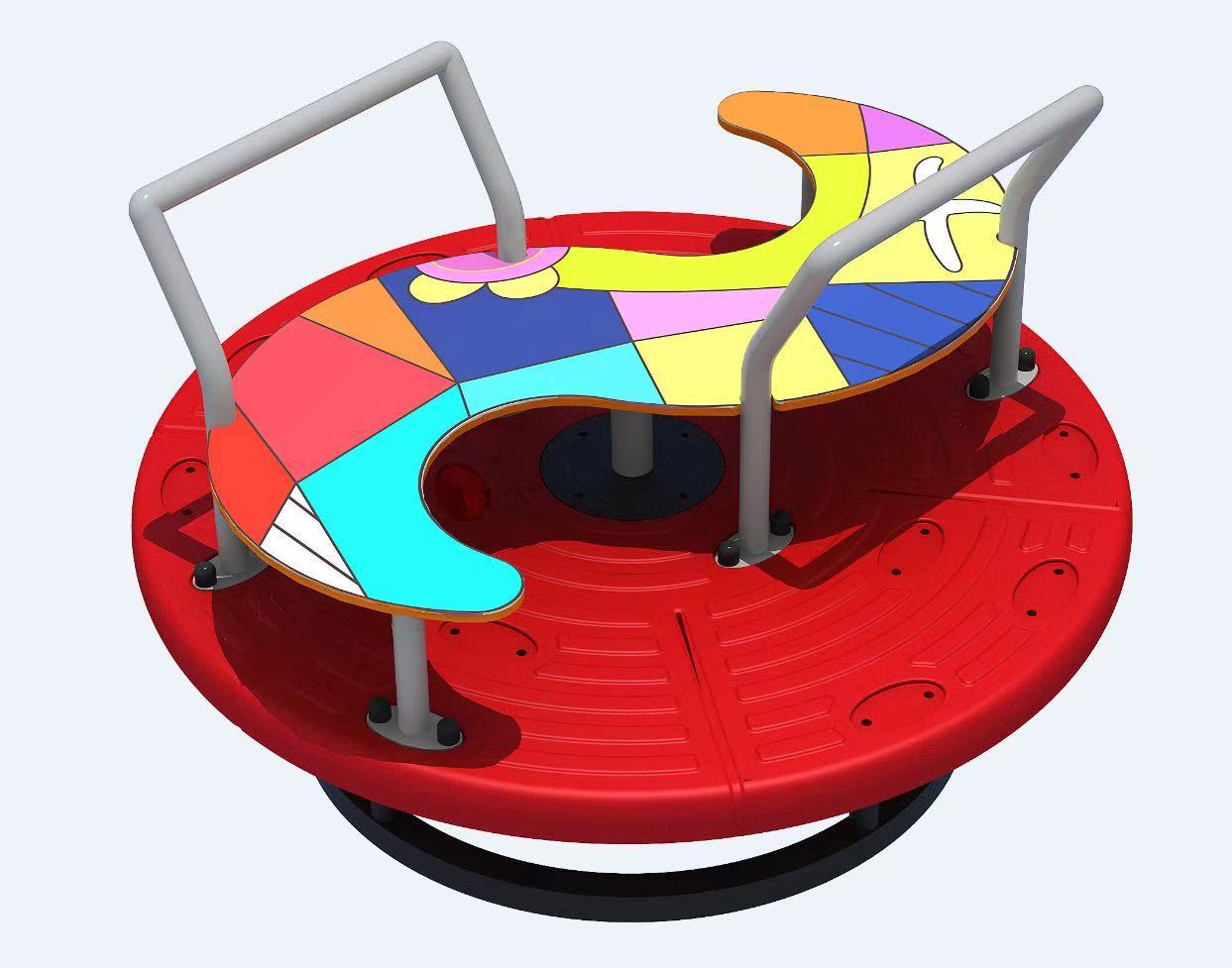 儿童游乐场室内户外转椅转盘游乐设备旋转木马抗倍特无动力旋转盘