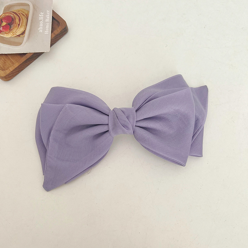 Korean Style Girls' Hair Accessories Barrettes Balls Spring Clip Three-Layer Bow All-Match Solid Color Headdress Top Clip Hairpin E300