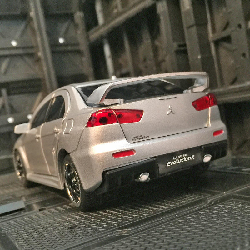 jk823537仿真三菱10代翼神汽车模型合金车模声光金属玩具车男生