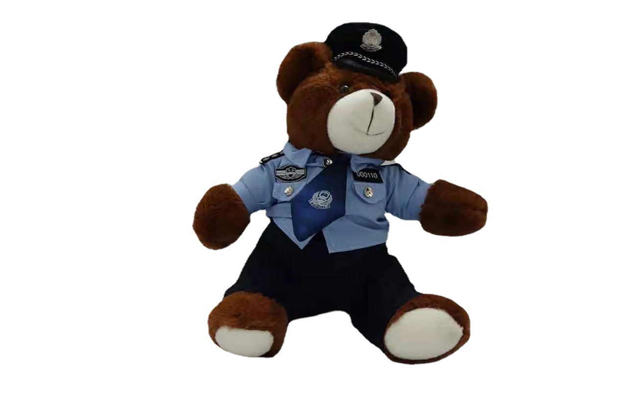 警察公仔可爱卡通警察毛绒公仔短毛绒玩具警礼家工厂直销纪念礼品