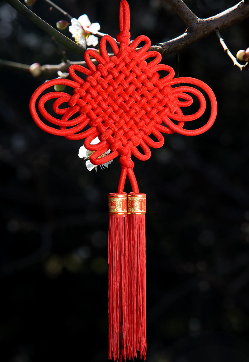 现货绒布结纯手工春节十字结挂件福字喜庆装饰用品新年中国结批发