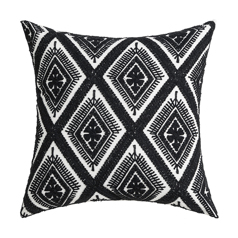 Factory Direct Sales Wool Embroidery Home Living Room Backrest Pillow Cushion Cover Ethnic Style Bohemian Pillow Wholesale