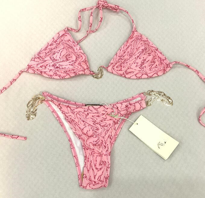 gc07外贸条纹粉色欧美现货显瘦2件套比基尼泳衣-阿里巴巴