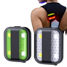 LED多功能夜间运动夹子灯USB可充电跑步灯鞋夹灯自行车安全警示灯