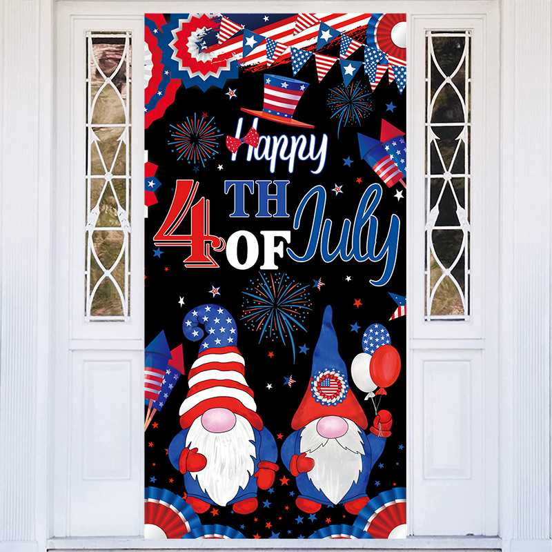 Independence Day Door Curtain Banner Independence Day Party Decoration Supplies Fourth of July Party Decorative Background Cloth