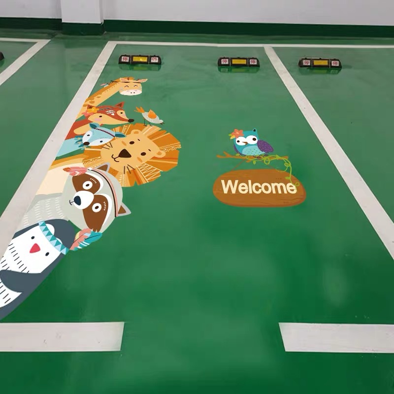 创意车位贴打印机车位涂鸦地贴打印机定制个性停车位地板贴打印机