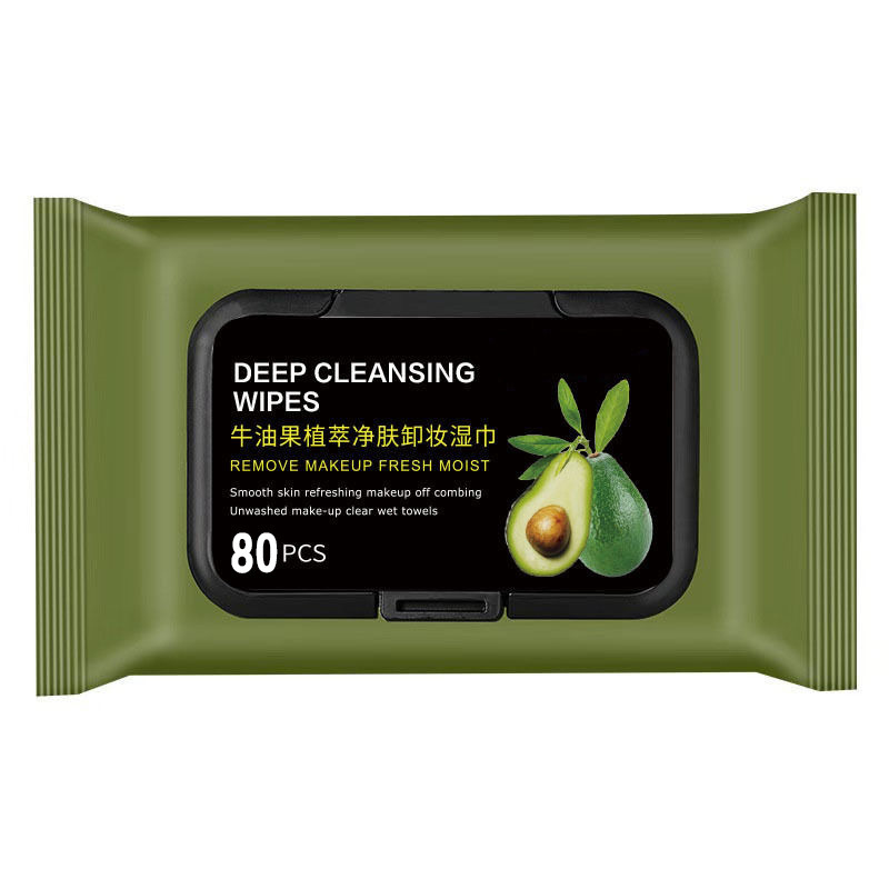 Avocado Make-up Removing Tissue Wipes Eye Face Gentle Deep Cleansing Disposable Disposable Disposable Disposable Cleansing Water Convenient Cotton Wipes