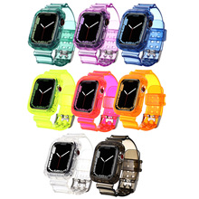 适用iwatch手表7苹果表带apple watch硅胶透明SE手表带applewatch