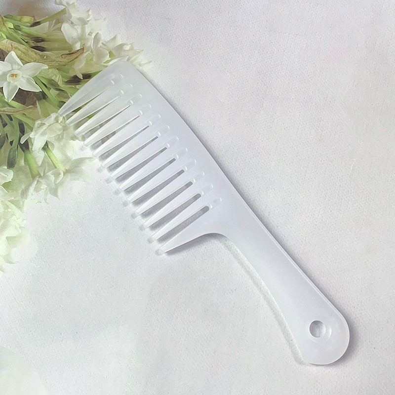 Spot Frosted Super Large Tooth Comb Curly Hair without Knotting Wide-Tooth Comb Wet and Dry Dual-Use Shampoo Comb Who