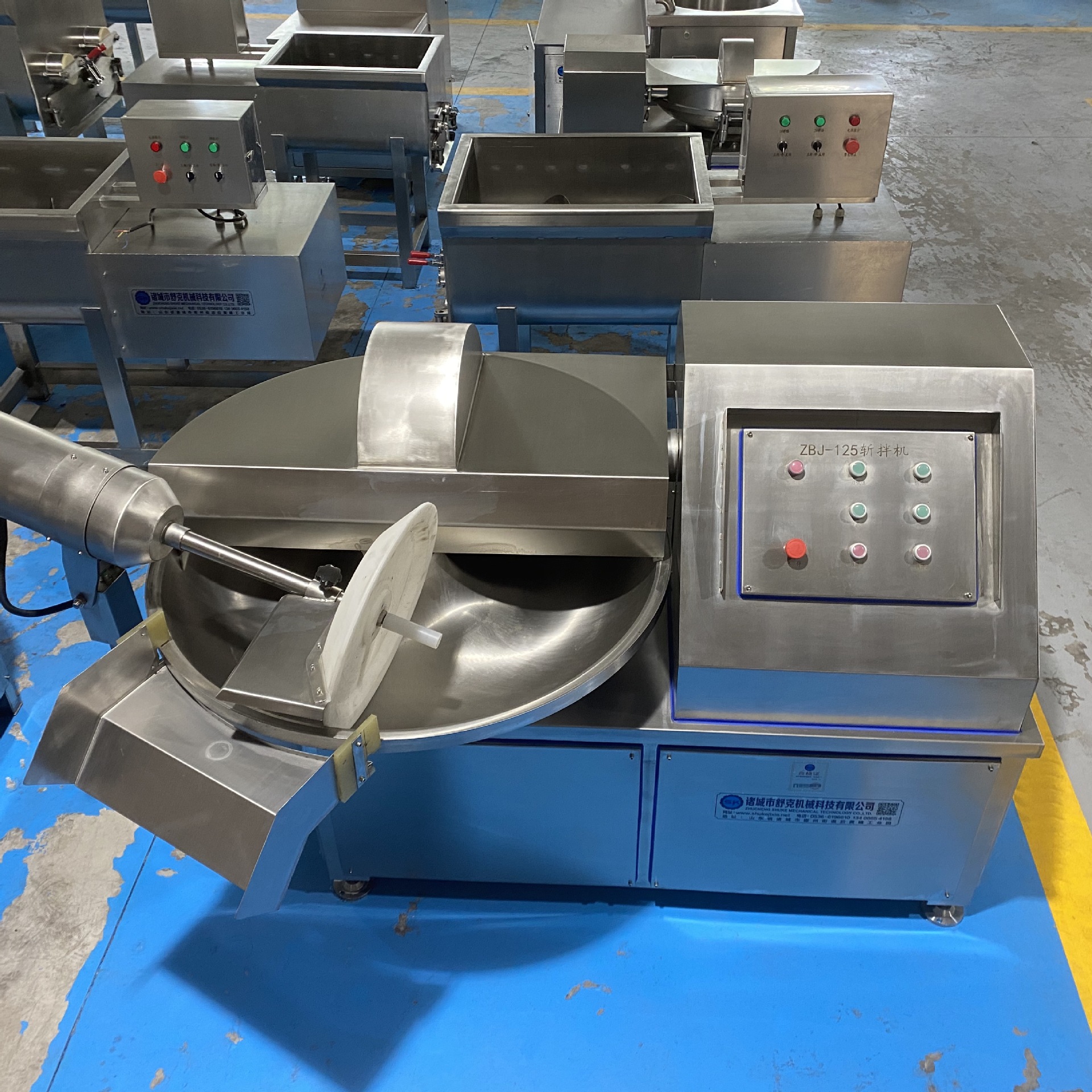 果蔬豆腐全自动变频高速斩拌机 鱼丸鱼糜斩切乳化设备 肉类切碎机